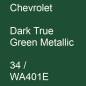 Preview: Chevrolet, Dark True Green Metallic, 34 / WA401E.